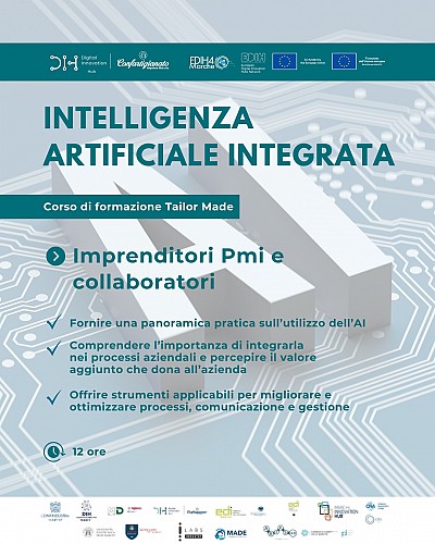 Corso di formazione tailor made sull'intelligenza artificiale integrata